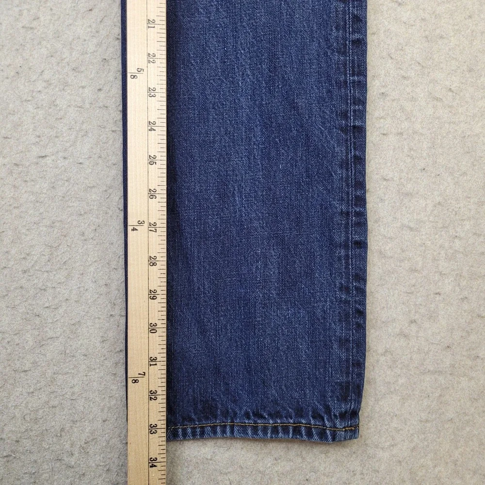 Vintage American Eagle Slim Straight Jeans Mens 32x34 Blue Dark Wash Denim - Picture 10 of 12